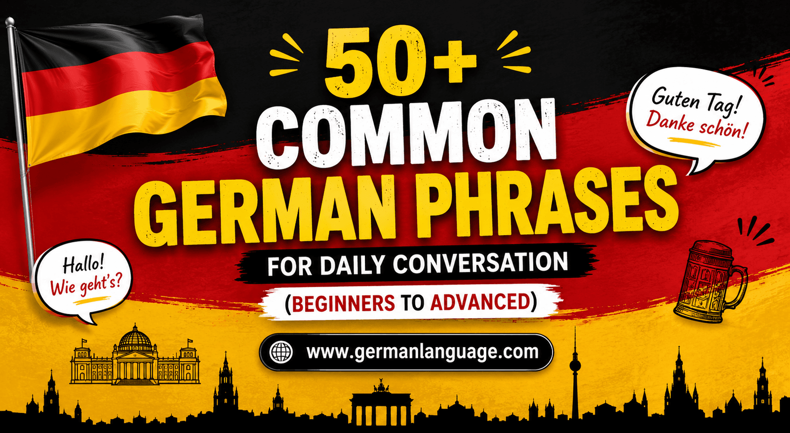 50+ Common German Phrases for Daily Conversation (Beginners to Advanced)